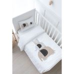 Bebek Boy Nevresim Takımı (100x150) - Pure Baby Serisi - Filler ve Evler