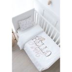 Bebek Boy Nevresim Takımı (100x150) - Pure Baby Serisi - Hello World