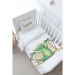 Bebek Boy Nevresim Takımı (100x150) - Pure Baby Serisi - Sevimli Timsah
