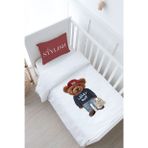 Bebek Boy Nevresim Takımı (100x150) - Pure Baby Serisi - Sportmen Ayıcık