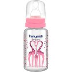 Bebek Cam Biberon 0-6 Ay 125 ml Pembe Renk - Ahşap - Bej