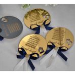 Bebek Çikolatası 10 Adet Isme Özel Ayetel Kursi Yazılı Bebek Magnet- Hediyelik Magnet- Dolap Süsü- Gold - Standart - Yenidoğan