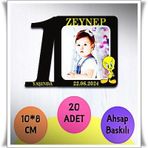 Bebek Çocuk Doğum Günü Resimli Ahşap Magnet 20 Adet