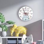 Bebek Çocuk Odası Öğretici Sessiz Akar 28cm Duvar Saati UV Dijital Baskı Saat Mdl0023