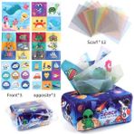 Bebek Doku Kutusu Montessori Eğitim Oyuncakları Toddler Parmak Egzersizi Için Renkli Yumuşak Duyusal Oyuncak Pomma Ipek Fular Hediyeleri 0-18M Renk: 115-76 (Yurt Dışından)