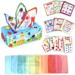 Bebek Doku Kutusu Renkli Yumuşak Duyusal Oyuncak Yürümeye Başlayan Parmak Egzersizi Için Pomma Ipek Fular Hediyeleri 0-18M Montessori Eğitim Oyuncusu: D Orman Hayvanları (Yurt Dışından)