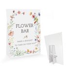 Bebek Duşu/Gelin Duş Çiçek Bar Tabelası Yolunuza Çıkacak Bir Buket Yapın, Love is in Bloom Süslemeleri, Gelin Duş Tabelaları, Çiçekli Düğün İşareti (20,3 x 27,9 cm) BBS30