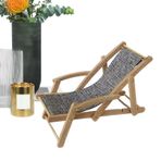 Bebek evi için minyatür mobilyalar, mini plaj sandalyesi | Küçük ahşap salon sandalyesi | Bebek Evi Dekorasyon Mobilyaları Gençler, Küçük Masaüstü Süs Modeli
