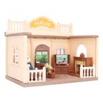 Bebek Evi Mobilya Seti, Minyatür Plastik TV, Çay Masası, Kanepe, Şömine, Saksılar, BPA, Yeni Yürümeye Başlayan Çocuklar için Bebek Evi, Mobilya Seti