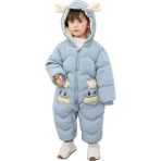 Bebek Fermuarlı Kozmonot Tulum Mavi 80 Beden - - - 0 - 1 Yaş
