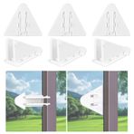 Bebek Güvenliği için 6'lı Paket Sürgülü Kapı Kilitleri, Viaky Çocuk Dolabı Koruması, Sürgülü Dolap/Duş/Veranda/Pencere/Gardırop için Güçlü Yapışkanlı Güvenlik Mandalı (Beyaz)