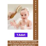 Bebek Hassas Cilt İçin Banyo Saç Bakım Tarak Fırça Organik Keçi Kılı Ahşap Saplı Bebek Banyo Tarağı