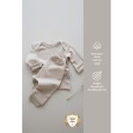 Bebek Ikili Ev Giyim - Pijama Takımı Bebek Pijaması Bebek Takımı Bebek Alt Üst Takım - Bej - 3 - 6 Ay
