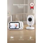 Bebek Kamerası Telsiz Monitörlü Full Hd Smart Ip Güvenlik Kamerası Abm600 Beyaz
