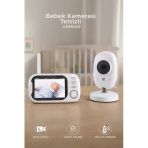 Bebek Kamerası Telsiz Monitörlü Full Hd Smart Ip Güvenlik Kamerası Abm600 Beyaz