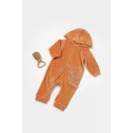 Bebek Kapüşonlu Fermuarlı Tulum, %80 Organik Pamuk & %20 Polyester, Bebek Ve Yenidoğan Serisi - Csyk6044