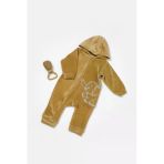 Bebek Kapüşonlu Fermuarlı Tulum, %80 Organik Pamuk & %20 Polyester, Bebek Ve Yenidoğan Serisi - Csyk6045