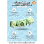 Bebek Kolluk Can Yeleği Seti Dino Desenli Göğüs Destekli Süngerli Güvenli Yüzme Yardımcısı Yeşil