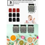 Bebek Mama, Yoğurt Saklama ve Taşıma Kavanozu -3 Ad x 250ML Cam Kavanoz - 4 ADET