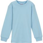 Bebek Mavisi Basic Kız Çocuk Çıtçıtlı Sıfır Yaka Kışlık Uzun Kol Tişört - 1 Yaş - Bebe Mavisi