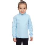 Bebek Mavisi Basic Kız Çocuk Çıtçıtlı Tam Balıkçı Yaka Şardonlu Kışlık Uzun Kollu Tişört - 1 Yaş - Bebe Mavisi