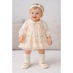 Bebek mevlüt elbise takımı E 53103 53153 - 3 - 6 Ay - Krem
