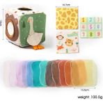 Bebek Montessori Oyuncak Pamuk Sihirli Doku Kutusu Parmak Meşgul Masa Oyunu Egzersiz Eğitim Oyuncak Yumuşak Çıngırak Oyun Bez Kitap Hediye Kol: Set1 (Yurt Dışından) - Çocuk Kutu Oyunları