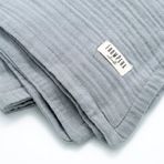 Bebek Müslin Set%100 Pamuk, 5 Parça, Battaniye, Yaka Bezi, Muslin Uyku Arkadaşı, Büzgülü Kese (GREY)