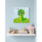 Bebek Odası İçin%100 El Yapımı Şık Kanvas Tablo - 20x20 cm Orijinal El Çizimi