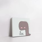 Bebek Odasına Özel Minimal Dinozor Tasarımlı Kanvas Tablo 25x25 cm