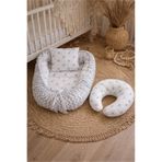 BebeK on For Babynest Gri Yıldızlı set | Emzirme Yastığı ile