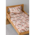 Bebek Özel %100 Pamuklu Bebek Ve Çocuk Lastikli Çarşaf Ve Yastık Kılıfı 120x200 Pembe Unicorn