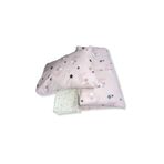 Bebek Özel %100 Pamuklu Kız Bebek Nevresim Takımı 100x150 Pembe Ay Yıldızlı