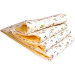 Bebek Özel Bebek Çocuk Beşik Kenar Koruma (4 Parça) Karaca Desen/Düz Sarı - 70 x 130 cm