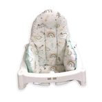 Bebek Özel Bebek/Çocuk Mama Sandalyesi Minderi (Kahverengi Gökkuşağı/Yeşilli)