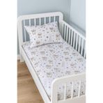 Bebek Özel Pamuklu Bebek Çocuk Lastikli Çarşaf ve Yastık Kılıfı 90x140 Kuzular