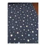 Bebek Özel Pamuklu Bebek ve Çocuk Lastikli Çarşaf 120x200 cm, Yıldızlı Lacivert