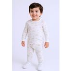 BEBEK PAMUK PİJAMA TAKIMI RENKLİ BASKILI BİSİKLET YAKA A2 PEMBE 1 Yaş