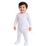 BEBEK PAMUK PİJAMA TAKIMI RENKLİ BASKILI BİSİKLET YAKA A2 PEMBE 2 YAŞ
