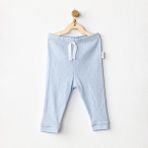 Bebek Pantolon Pants Jacquard Basic AC25556 - Mavi - 0 - 3 Ay