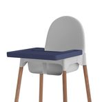Bebek silikon mat, IKEA mama sandalyesi ile uyumlu | Aksesuar masa seti Antilop mama sandalyeleri için | Babysteps silikon astar su geçirmez ve kaymaz çocuklar için (Navi)