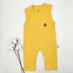 Bebek Star Hardal Kolsuz Fitilli Bebek Tulumu %100 Cotton - 0 - 3 Ay