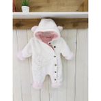 Bebek Tulumu Soft Hello Bear - 1 Yaş - Bebe Pembe