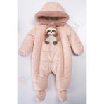 Bebek Vadisi Panda İçi Peluş Patikli Kar Kapüşonlu Kışlık Kız Erkek Bebek Astronot Tulum Kozmonot Mont Çocuk