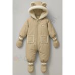 Bebek Vadisi YENİ İçi Peluş Patikli Eldivenli Kapüşonlu Kar Kışlık Çocuk Erkek Bebek Astronot Tulum Kozmonot Mont