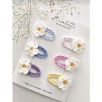 Bebek Ve Çocuk El Örgüsü Çıtçıtlı Papatya Toka 6lı Set