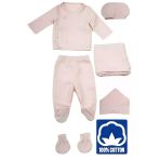 Bebek Yenidoğan Müslin Kumaş % 100 Organik Pamuklu Unisex Hastane Çıkışı 6'Lı Set