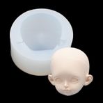 Bebek Yüz Silikon Kil Kalıp İnsan Yüzü Silikon Kalıp 3D Bebek Yüz Kafa Kil Kalıp Minyatür Polimer Kil Kalıp BJD Doll DIY için (G Stili)