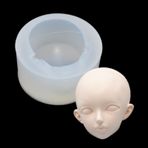 Bebek Yüz Silikon Kil Kalıp İnsan Yüzü Silikon Kalıp 3D Bebek Yüz Kafası Kil Kalıp Minyatür Polimer Kil Kalıp BJD Doll DIY (E Stili)