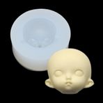 Bebek Yüz Silikon Kil Kalıp İnsan Yüzü Silikon Kalıp 3D Bebek Yüz Kafası Kil Kalıp Minyatür Polimer Kil Kalıp BJD Doll DIY (X Stili)